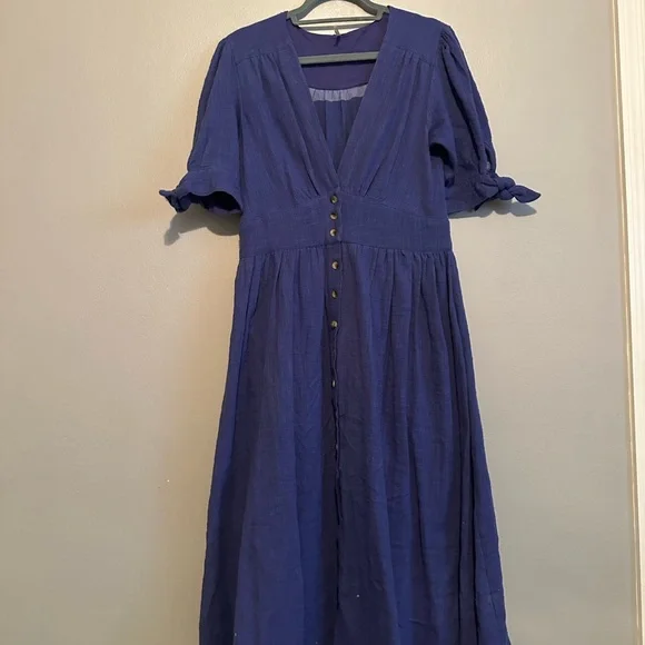 free people love of my life dress blue Love of My Life Midi Dress  Bellevue Bronze